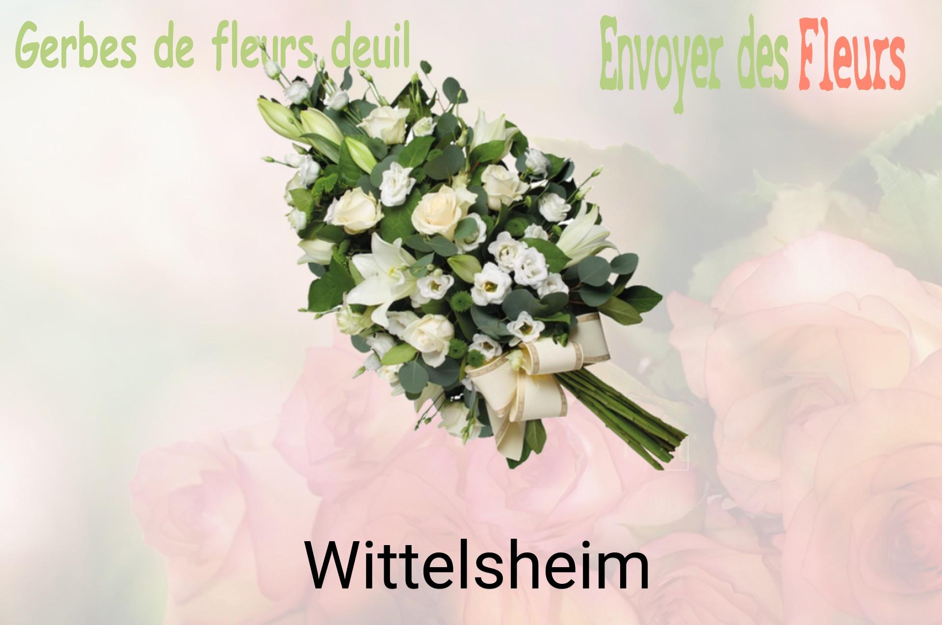Gerbe de fleurs de deuil livrée à Wittelsheim